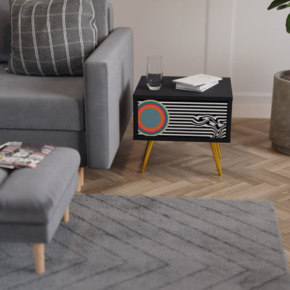 SPECTRA SHOWCASE Comodino in Finitura Nera