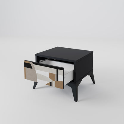 DELICATE MEMENTO Comodino in Finitura Nera