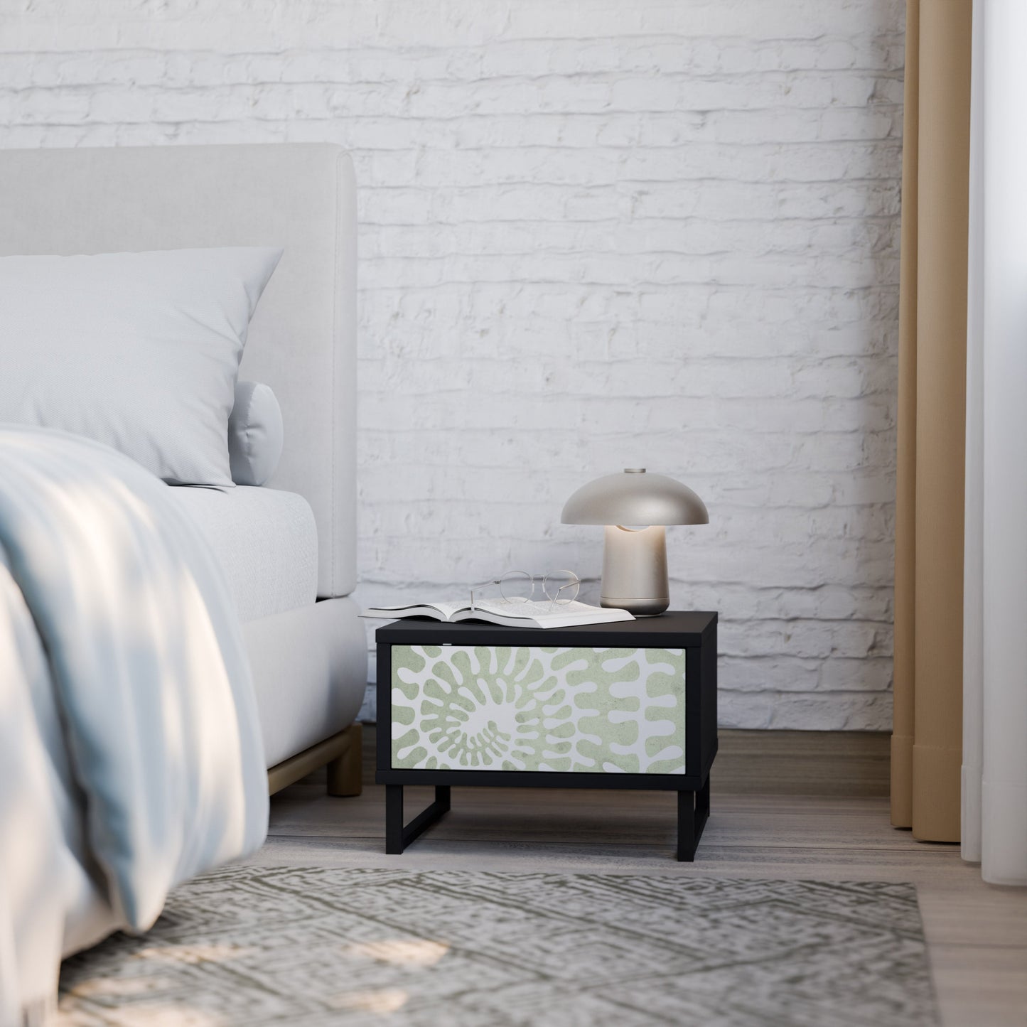 HELIX DANCE Comodino in Finitura Nera