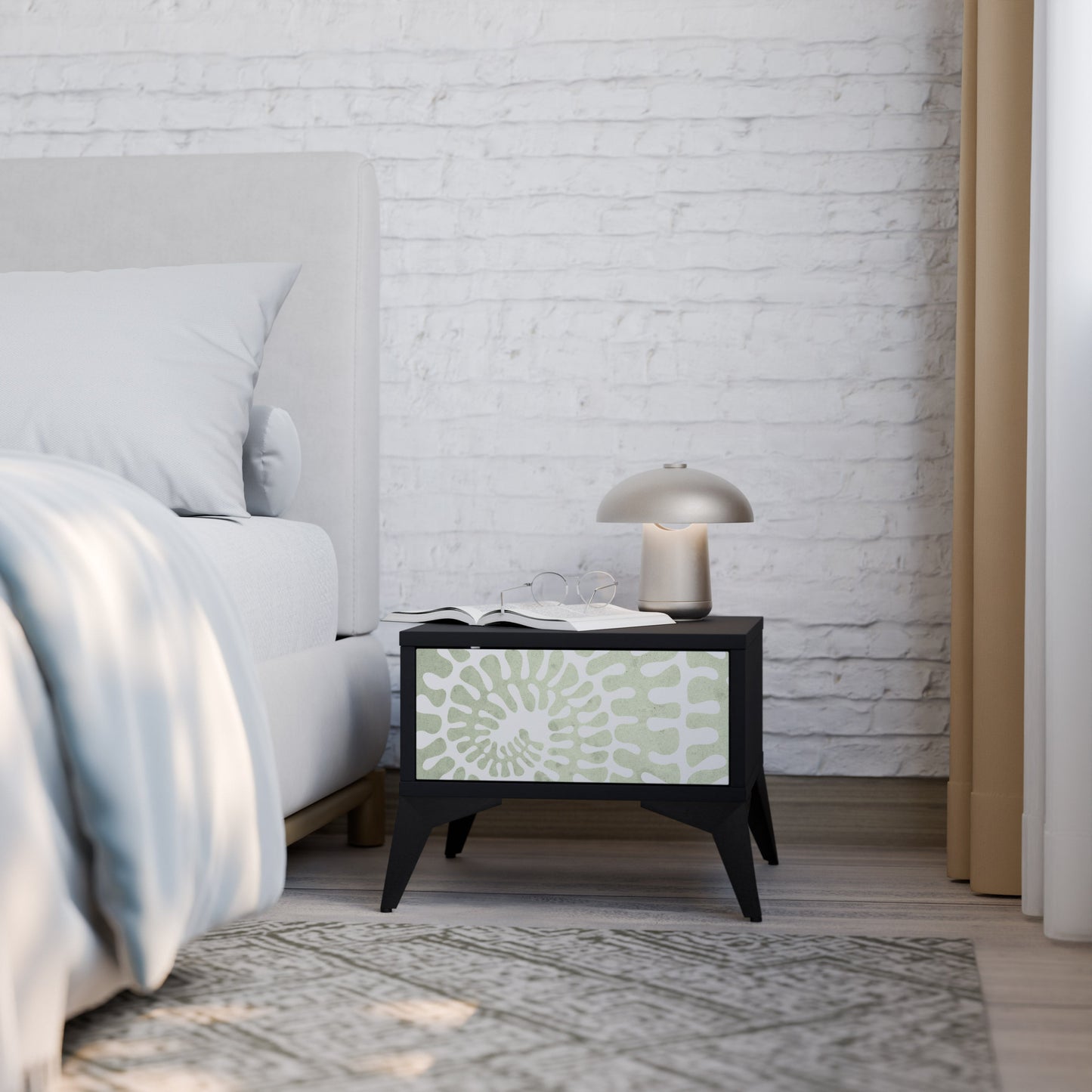 HELIX DANCE Comodino in Finitura Nera