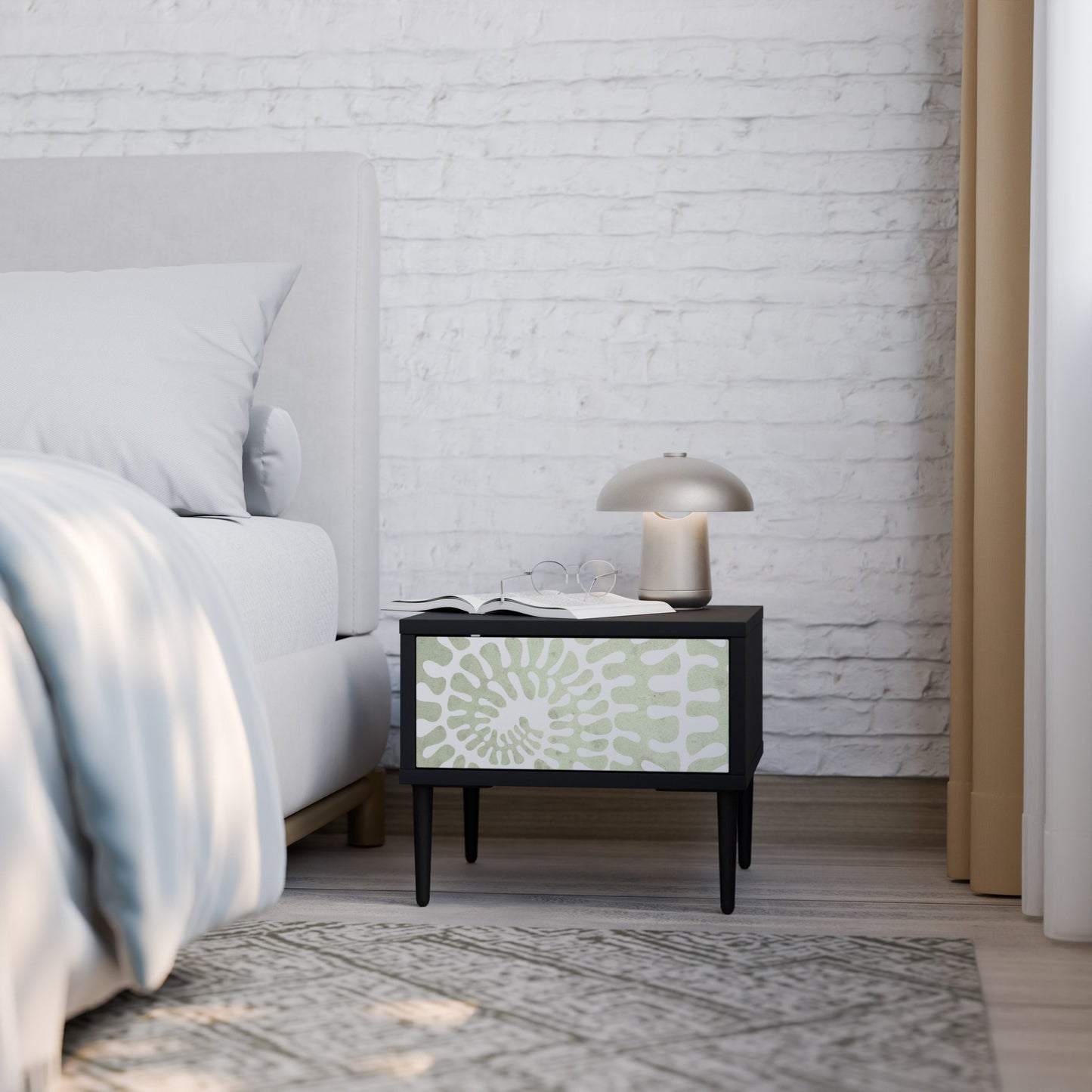 HELIX DANCE Comodino in Finitura Nera