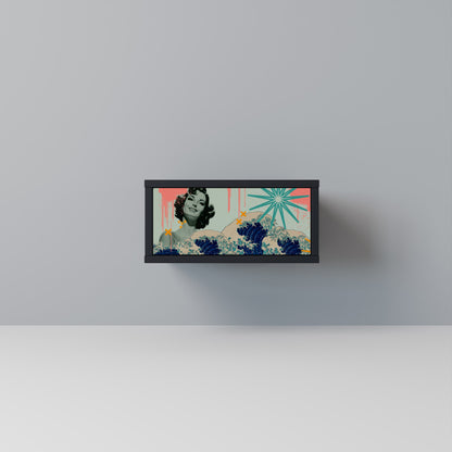 KANAGAWA BEAUTY Nightstand in Black Finish