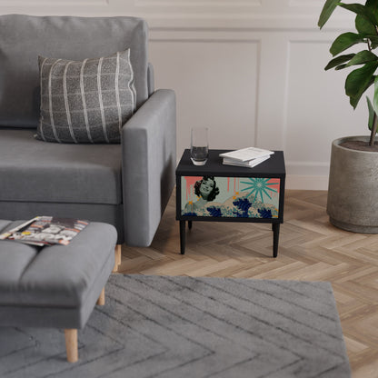 KANAGAWA BEAUTY Nightstand in Black Finish