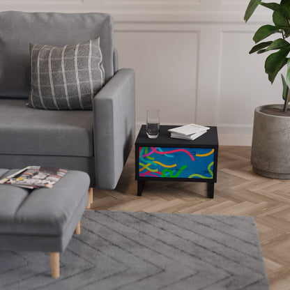 STREAMER TANGLE Comodino in Finitura Nera