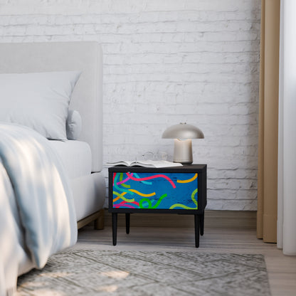 STREAMER TANGLE Comodino in Finitura Nera