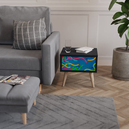 STREAMER TANGLE Comodino in Finitura Nera