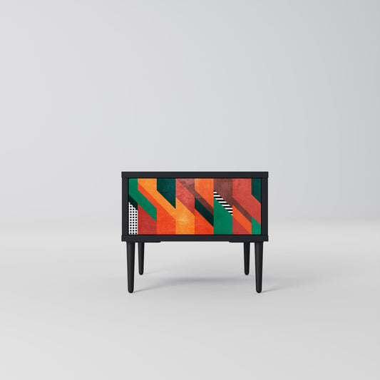 MAKESHIFT ARTISTRY Comodino in Finitura Nera