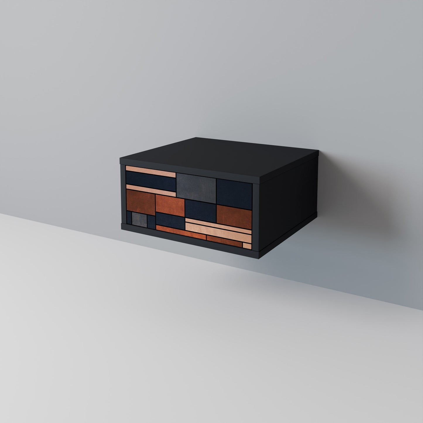 INTREPID FORMATION Nightstand in Black Finish