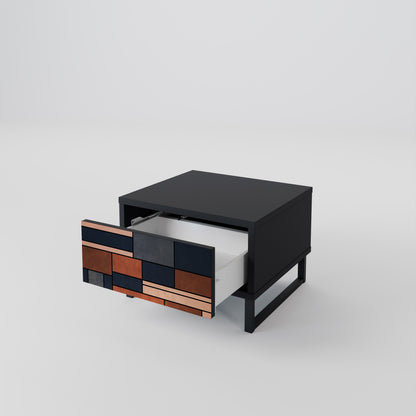 INTREPID FORMATION Nightstand in Black Finish