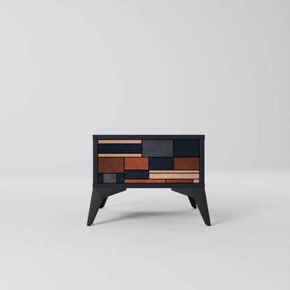 INTREPID FORMATION Nightstand in Black Finish