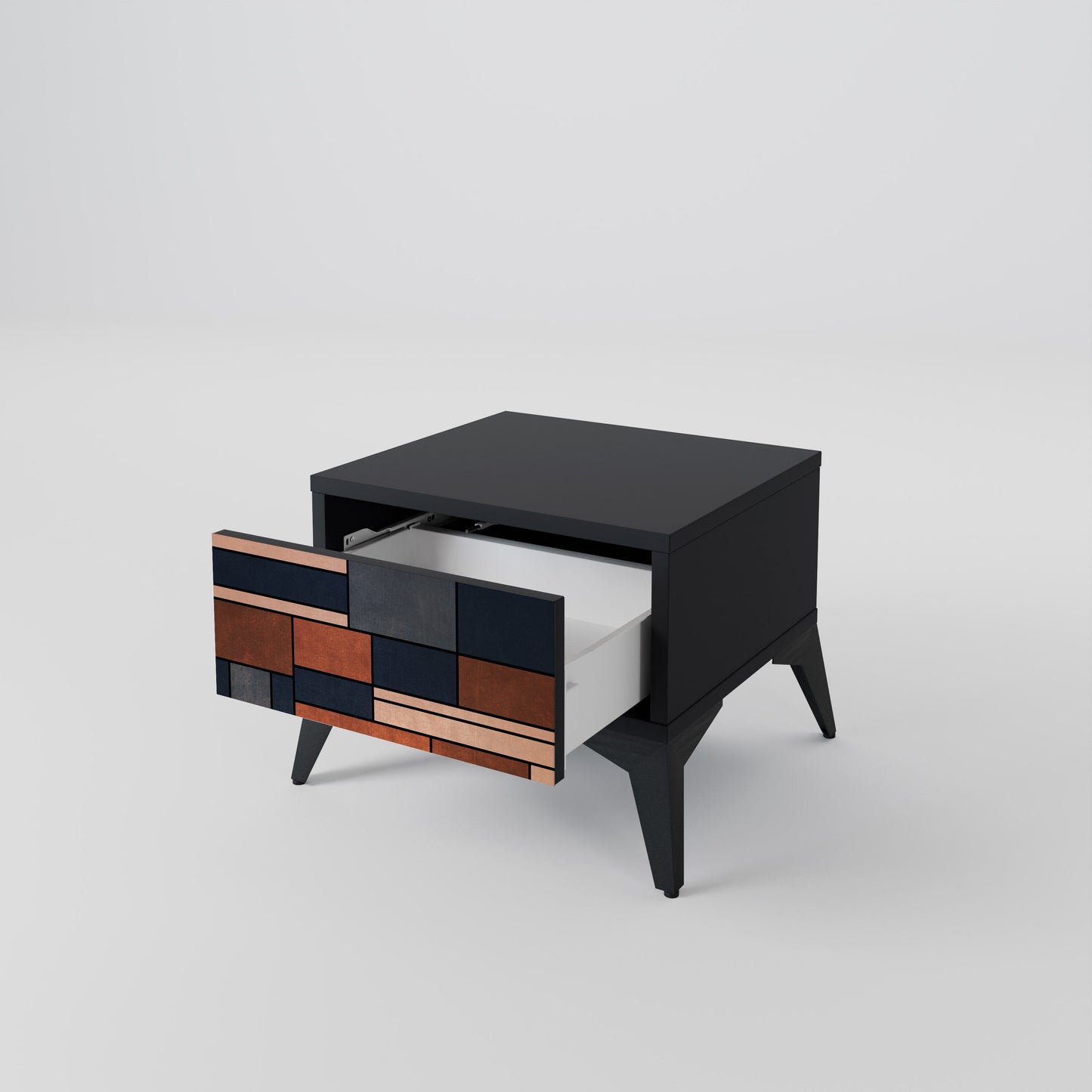INTREPID FORMATION Nightstand in Black Finish