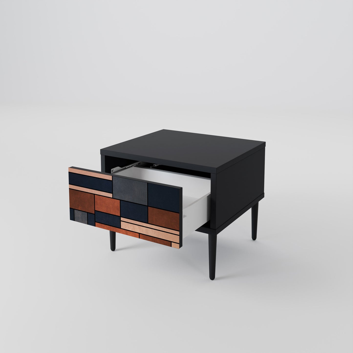 INTREPID FORMATION Nightstand in Black Finish