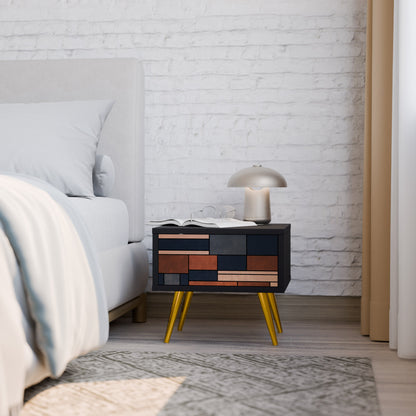 INTREPID FORMATION Nightstand in Black Finish