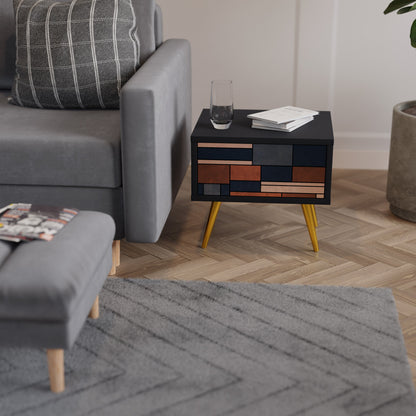INTREPID FORMATION Nightstand in Black Finish
