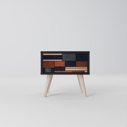 INTREPID FORMATION Nightstand in Black Finish