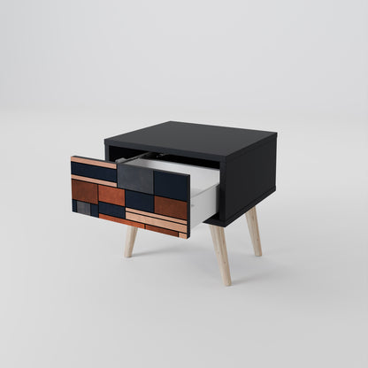 INTREPID FORMATION Nightstand in Black Finish
