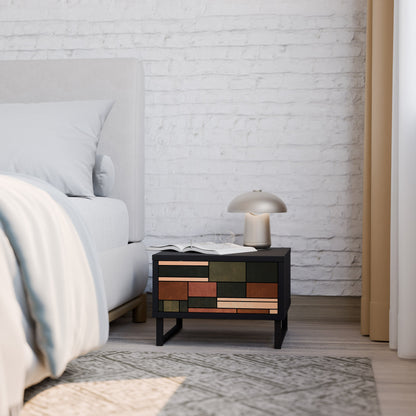 FIGURES OF NATURE Comodino in Finitura Nera