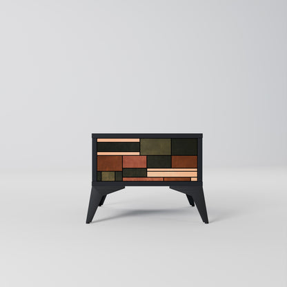 FIGURES OF NATURE Comodino in Finitura Nera