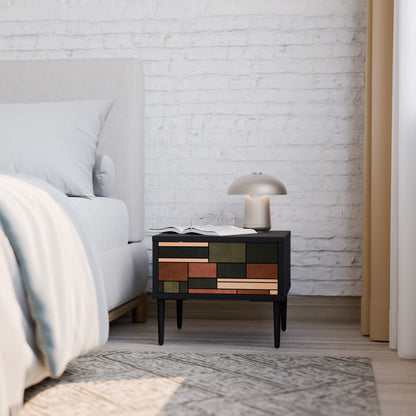 FIGURES OF NATURE Comodino in Finitura Nera