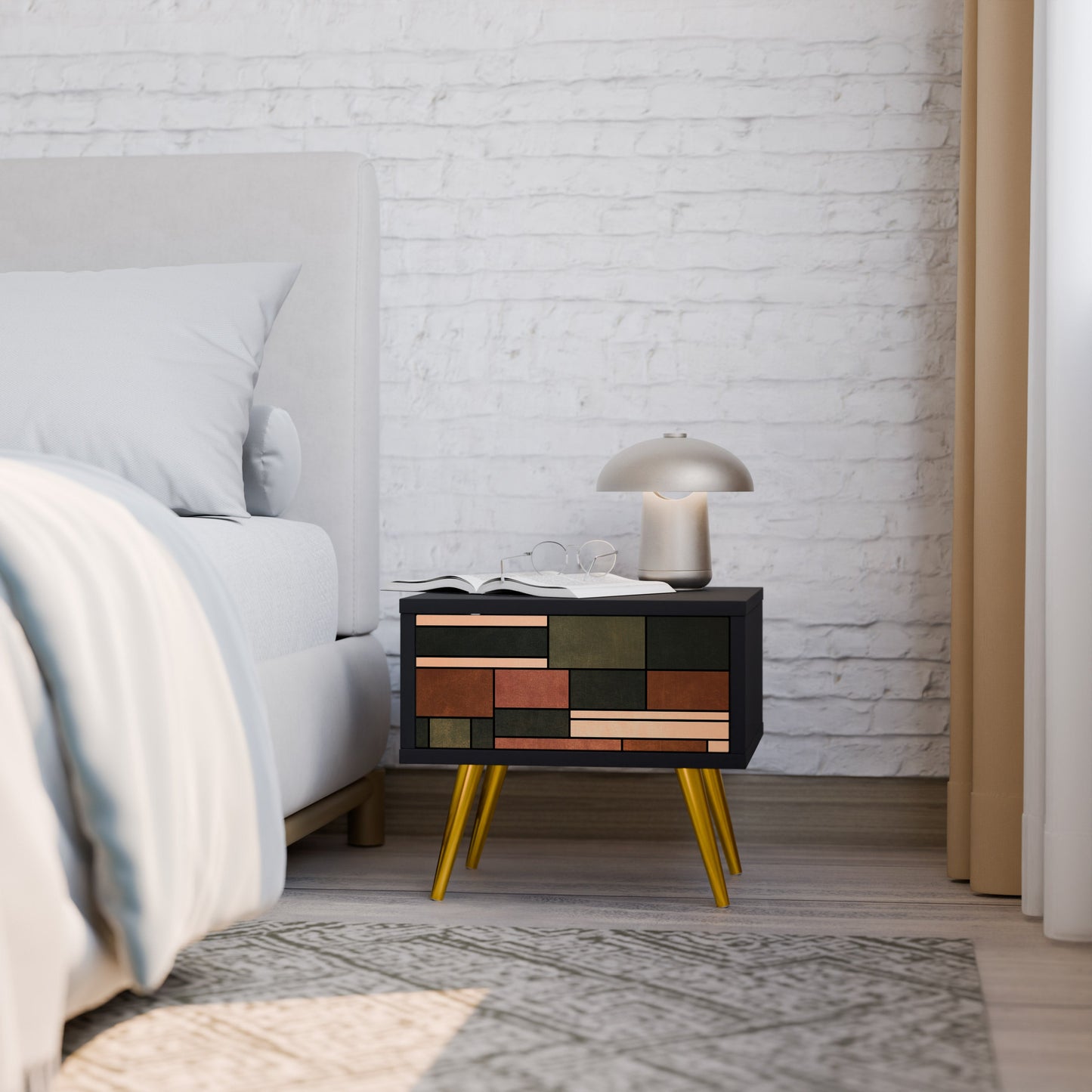 FIGURES OF NATURE Comodino in Finitura Nera