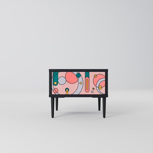 GOSSAMER ECHOES Comodino in Finitura Nera