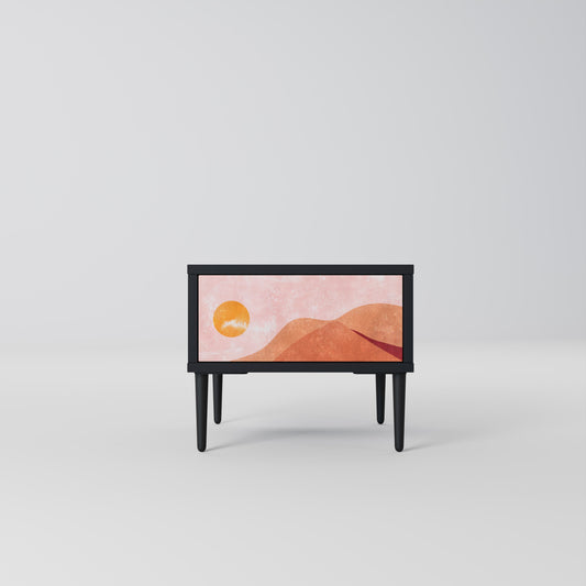 LUMINOUS SUNLIGHT Comodino in Finitura Nera