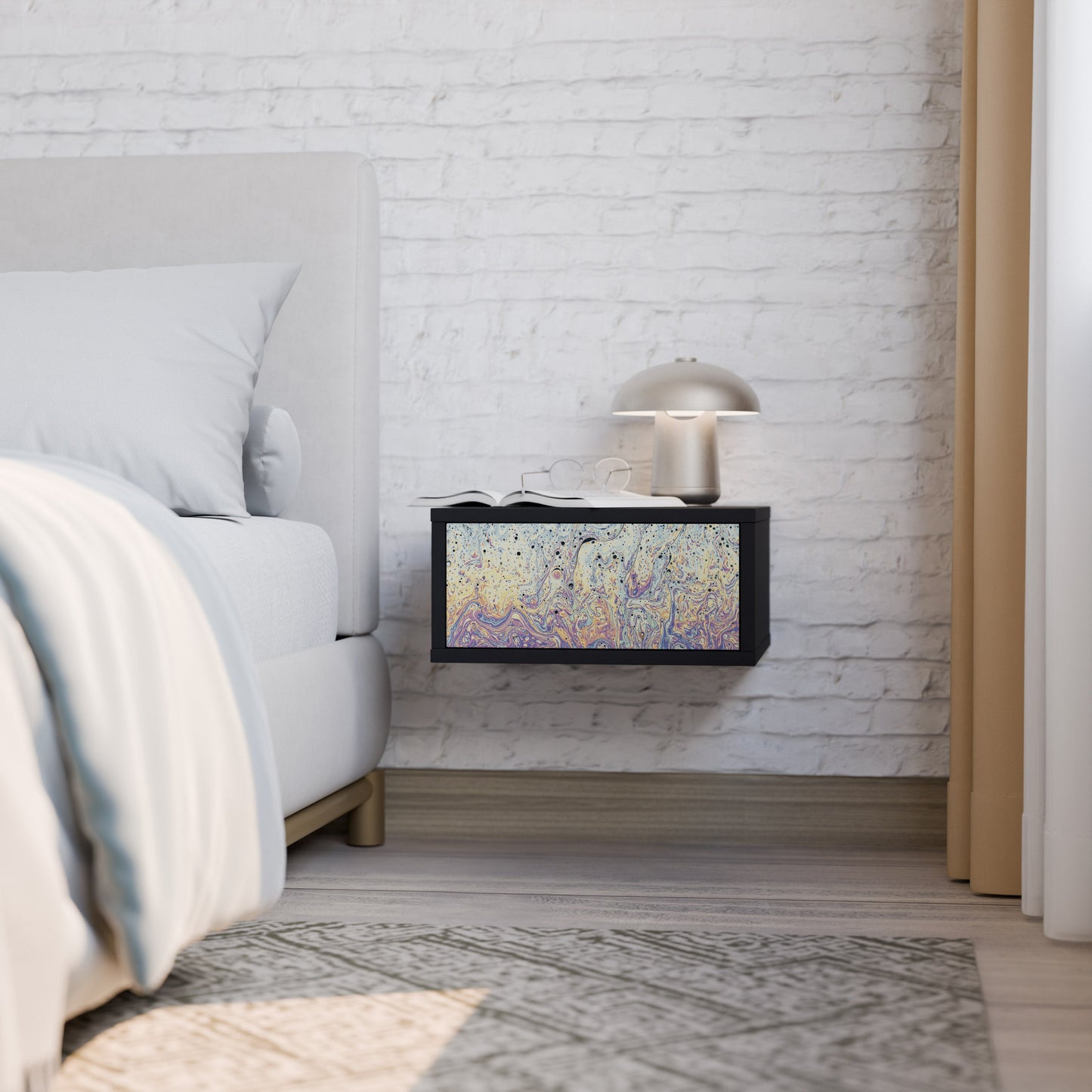 MOSAIC OF COLORS Comodino in Finitura Nera