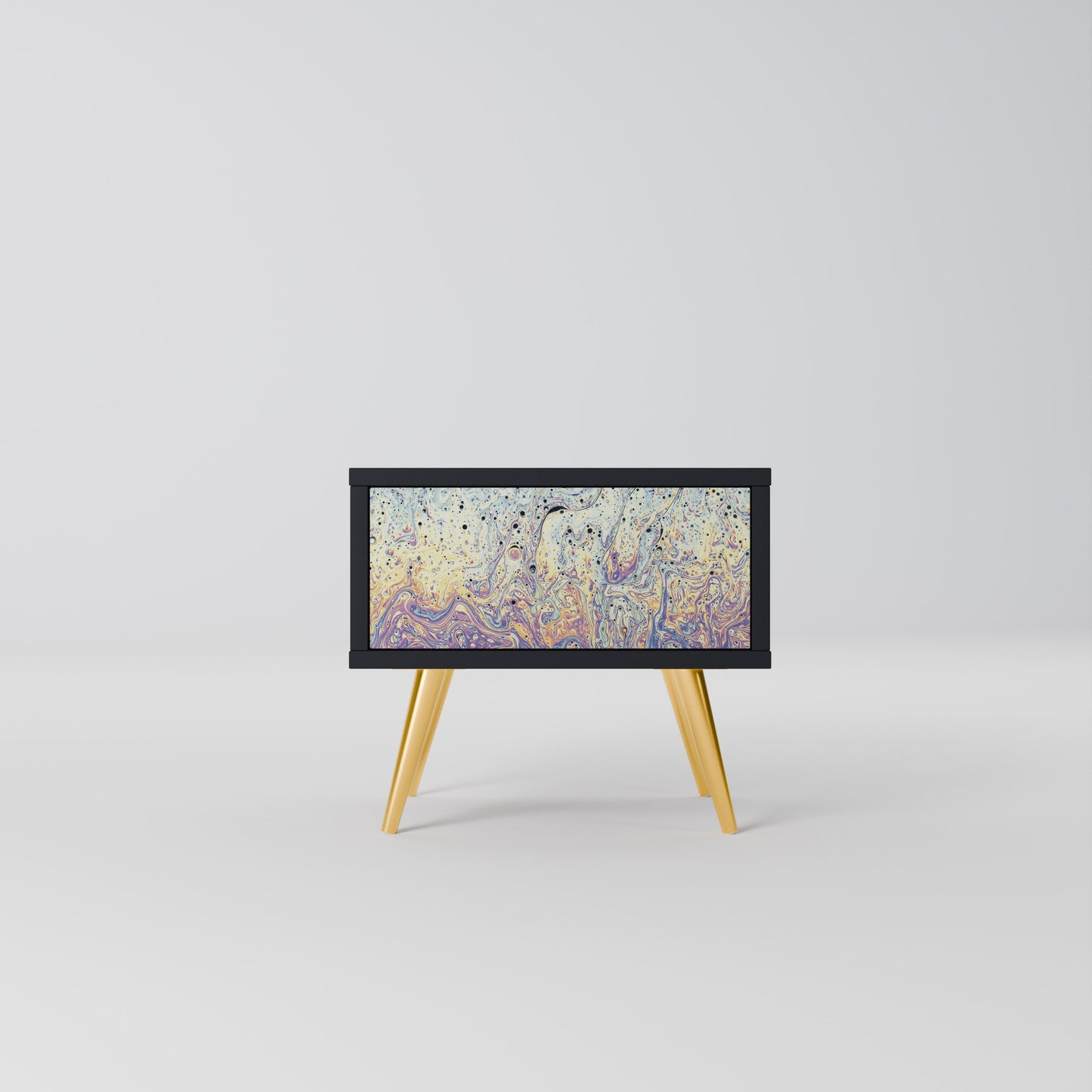 MOSAIC OF COLORS Comodino in Finitura Nera