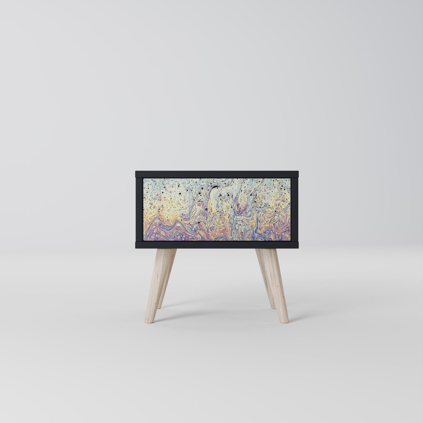 MOSAIC OF COLORS Comodino in Finitura Nera