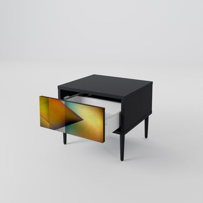 PIERCING SHARPNESS Comodino in Finitura Nera