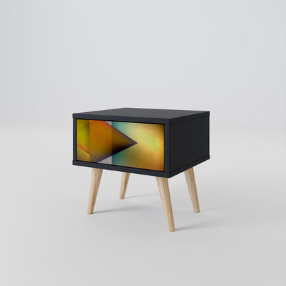 PIERCING SHARPNESS Comodino in Finitura Nera