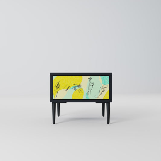 BODY LANGUAGE Comodino in Finitura Nera