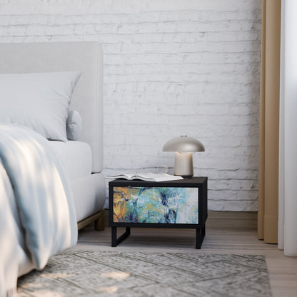 ABSTRACT THOUGHTS Comodino in Finitura Nera