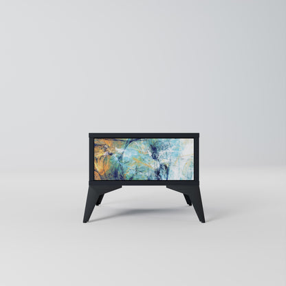 ABSTRACT THOUGHTS Comodino in Finitura Nera