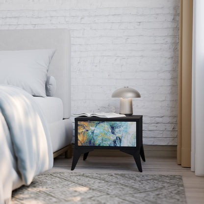 ABSTRACT THOUGHTS Comodino in Finitura Nera