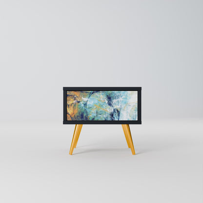 ABSTRACT THOUGHTS Comodino in Finitura Nera