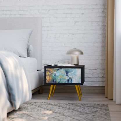 ABSTRACT THOUGHTS Comodino in Finitura Nera