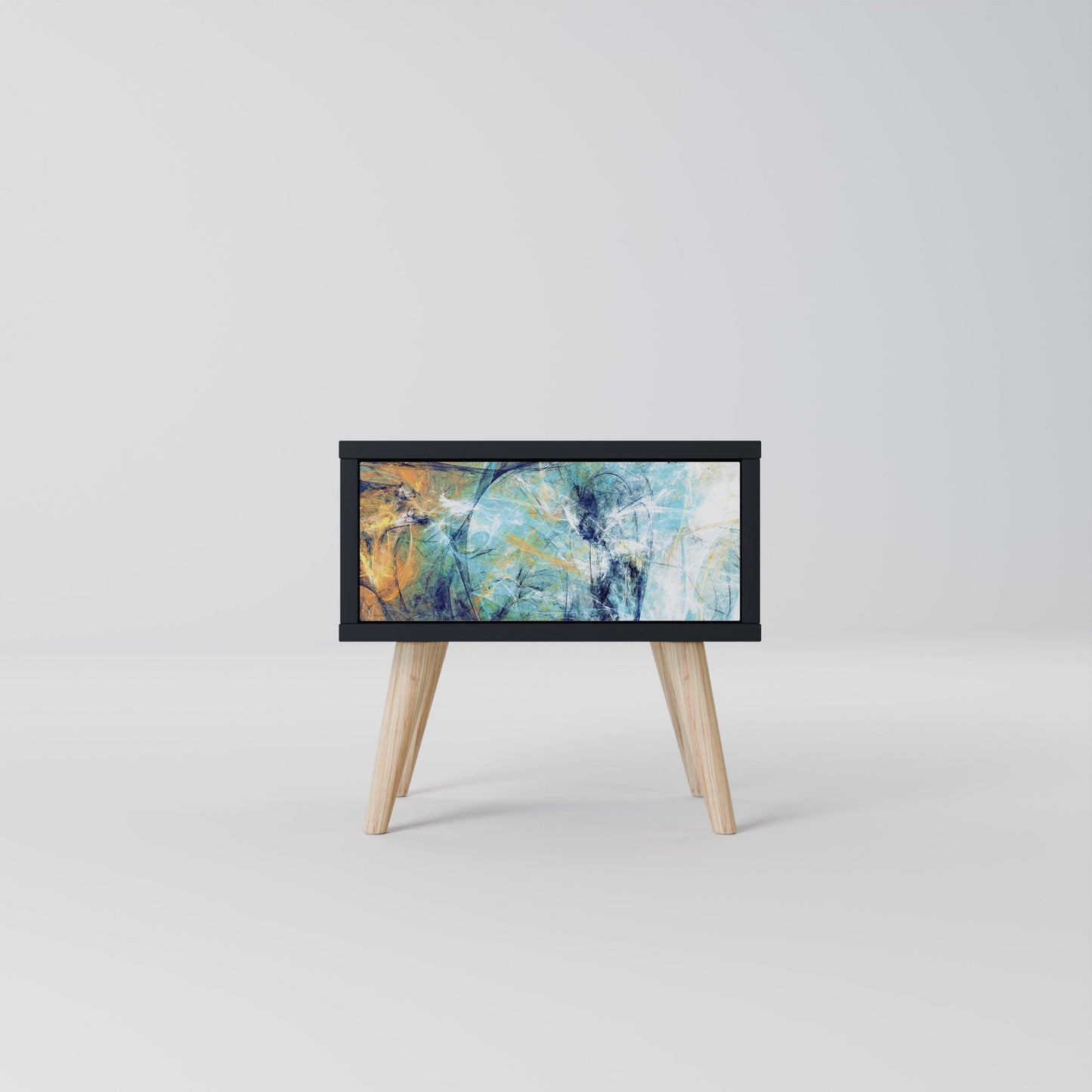 ABSTRACT THOUGHTS Comodino in Finitura Nera