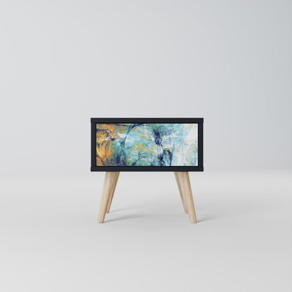 ABSTRACT THOUGHTS Comodino in Finitura Nera