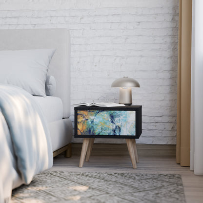 ABSTRACT THOUGHTS Comodino in Finitura Nera