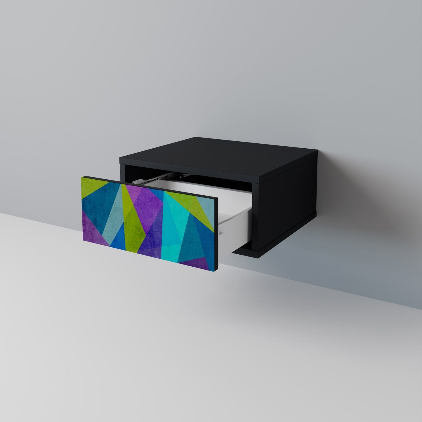 COLD SHOWCASE Comodino in Finitura Nera