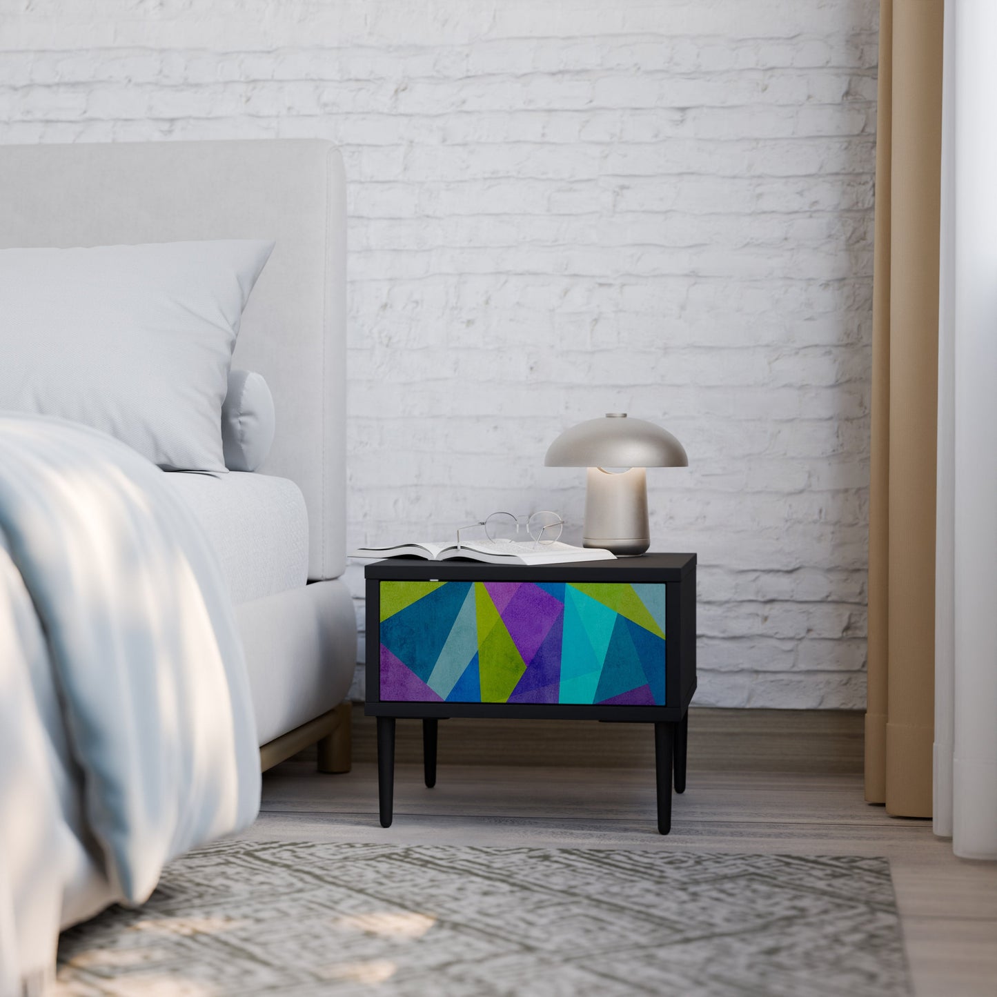 COLD SHOWCASE Comodino in Finitura Nera