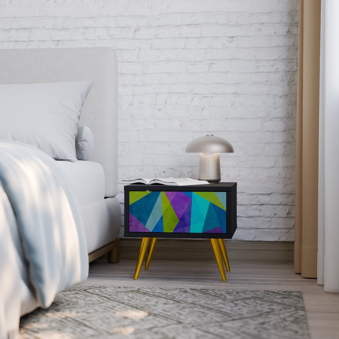 COLD SHOWCASE Comodino in Finitura Nera