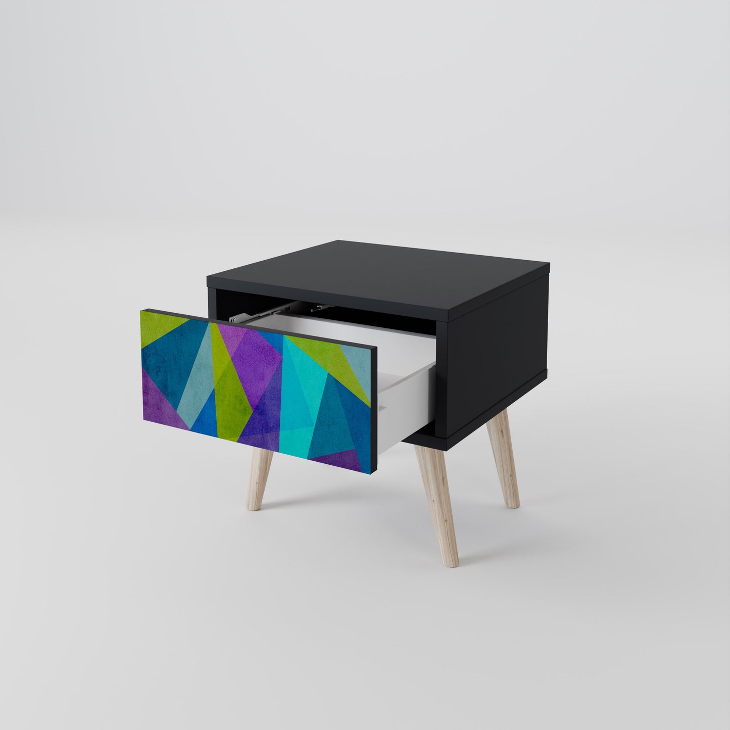 COLD SHOWCASE Comodino in Finitura Nera