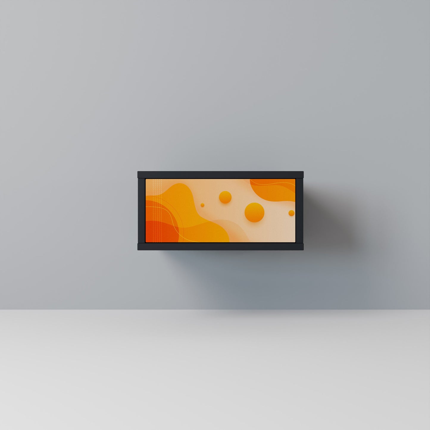 ORANGE ARRANGEMENT Nightstand in Black Finish