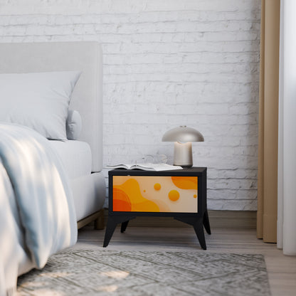 ORANGE ARRANGEMENT Nightstand in Black Finish