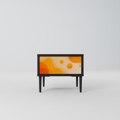 ORANGE ARRANGEMENT Nightstand in Black Finish