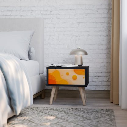 ORANGE ARRANGEMENT Nightstand in Black Finish