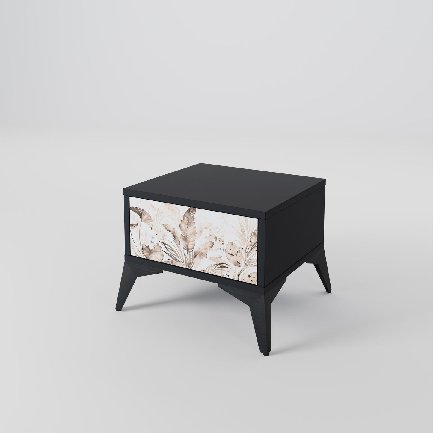 WILD TENDERNESS Nightstand in Black Finish