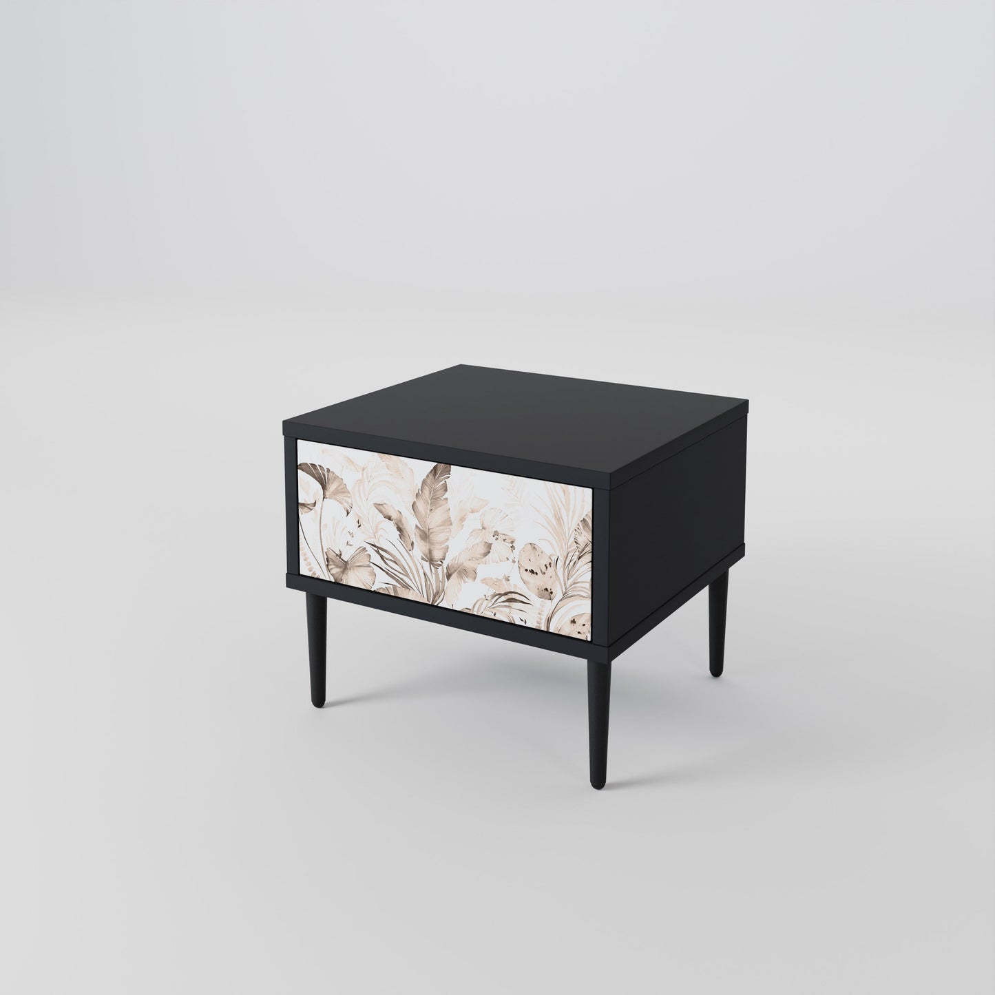 WILD TENDERNESS Nightstand in Black Finish